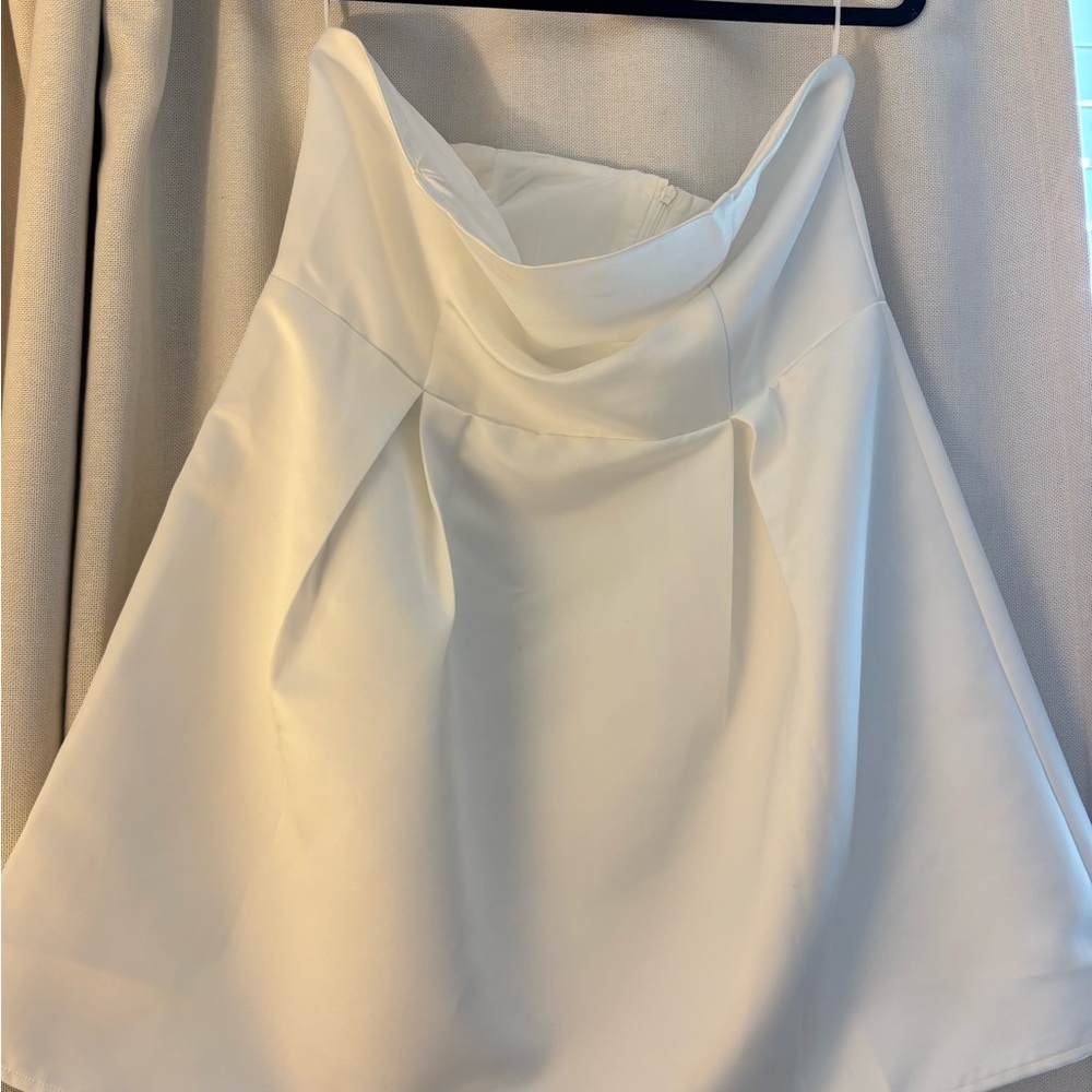 Princess Polly Cream A-Line Skirt